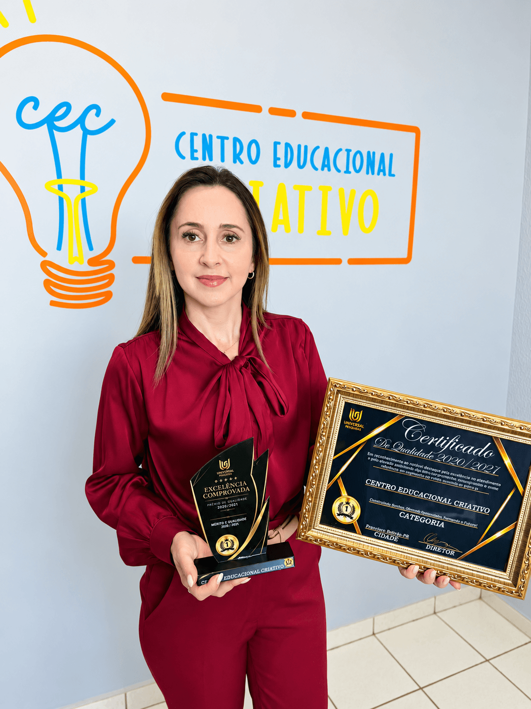 Claudineia Tonello, fundadora do Centro Educacional Criativo